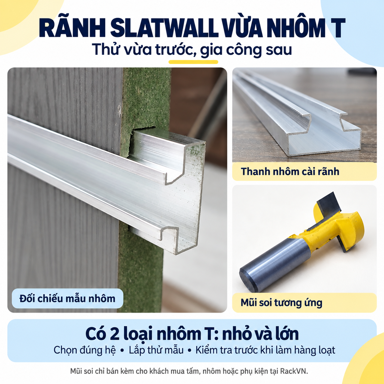 Kích Thước Rãnh Slatwall Thế Nào Để Nhôm T Cài Vừa?