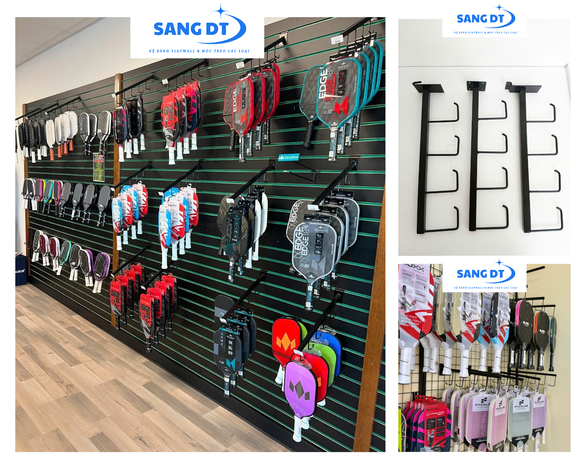 Làm Thế Nào Để Vợt Pickleball “Nổi Bật”? Dùng Thanh Treo Vợt Pickelall 5 Móc Râu – Hiệu Quả ,Tiện Lợi