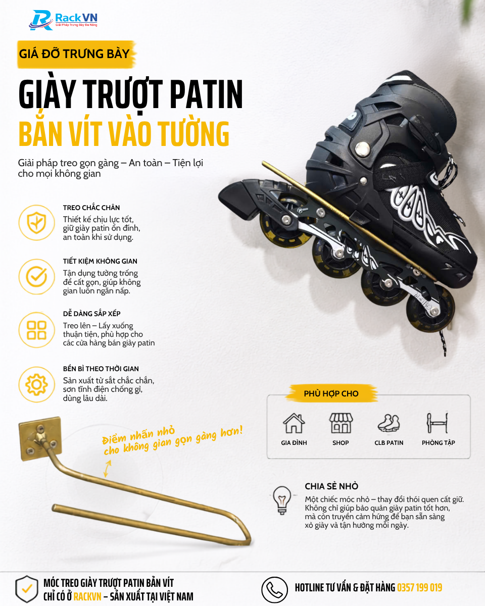 Giày Trượt Patin Khó Trưng Bày? Tham Khảo Ngay Mẫu Giá Đỡ Chuyên Dụng Dành Riêng Cho Cửa Hàng Thể Thao