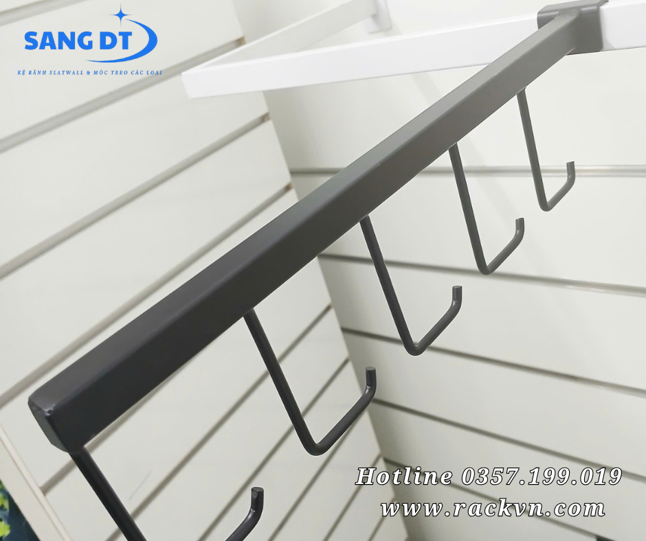 Móc 5 râu treo vợt cầu lông loại cài cây sắt hộp 13x26mm