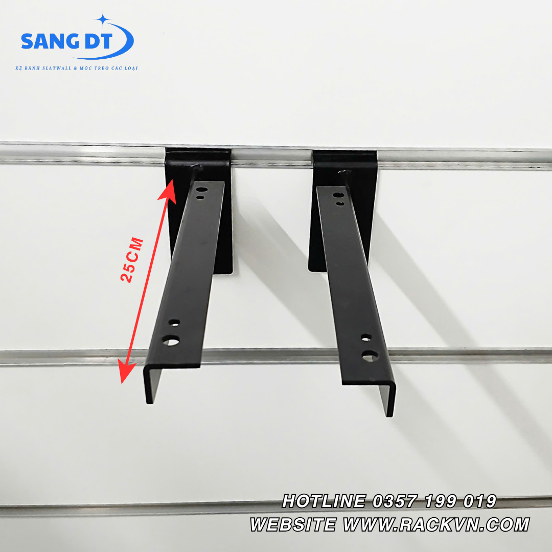 Tay đỡ tầng kệ gỗ cài kệ rãnh 25cm - SP04