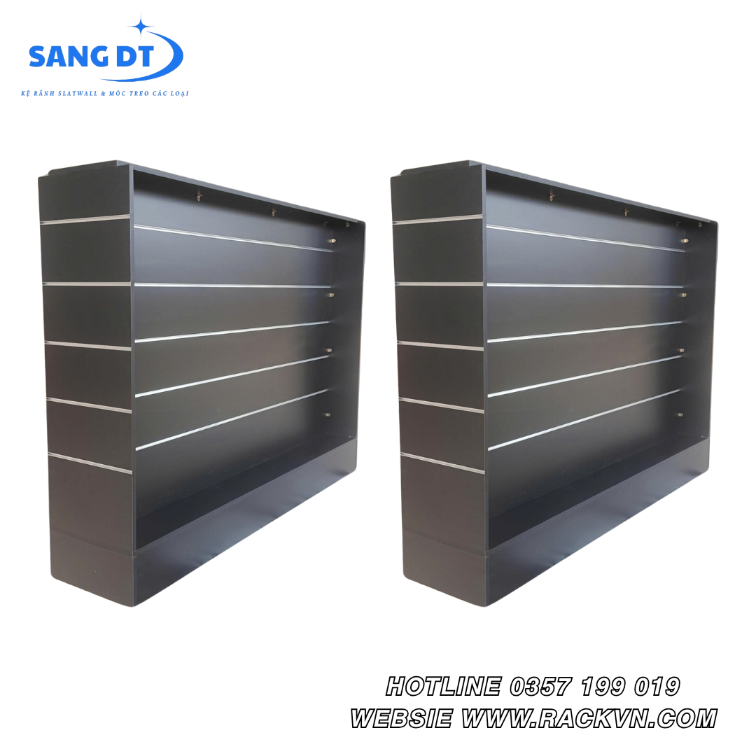 Tủ gỗ slatwall 4 mặt trưng bày - MS07