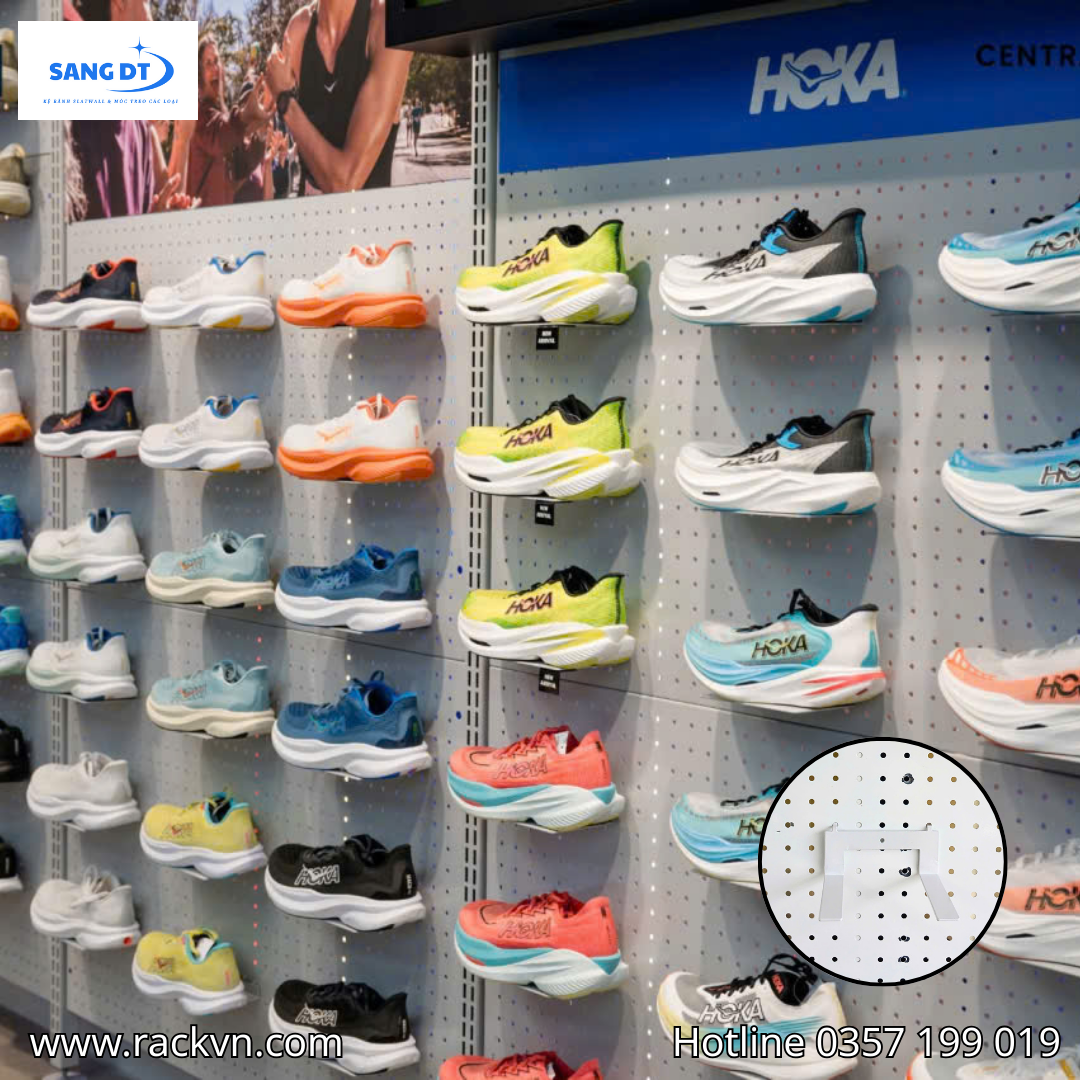 Móc treo giày cài kệ tôn lỗ