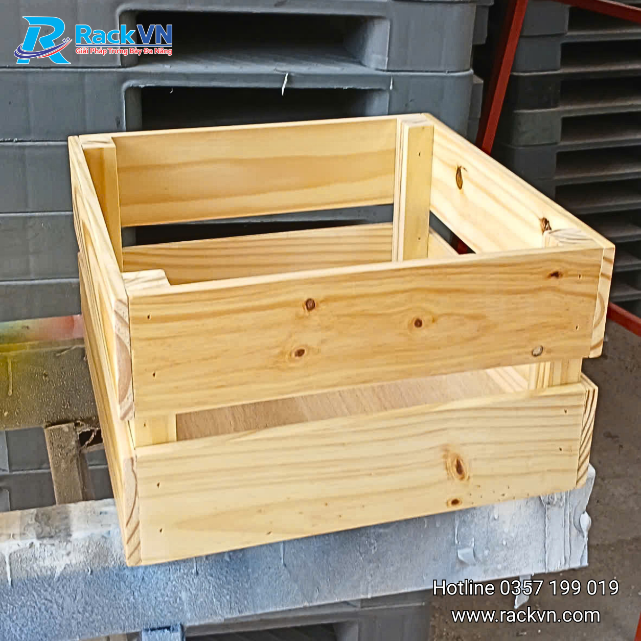 Thùng Gỗ Trưng Bày Giúp Phân Chia Sản Phẩm.