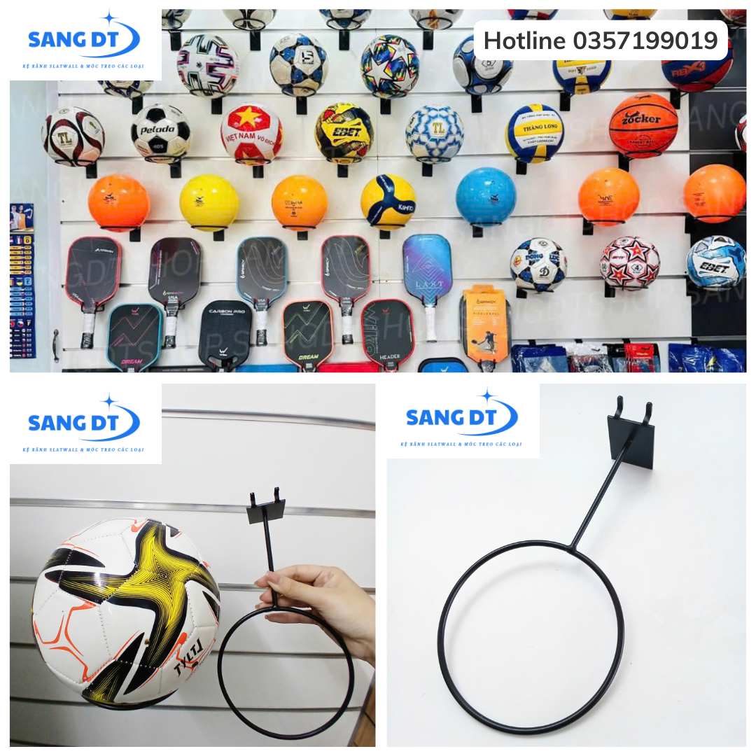 Móc treo bóng cài kệ lỗ/kệ rãnh slatwall