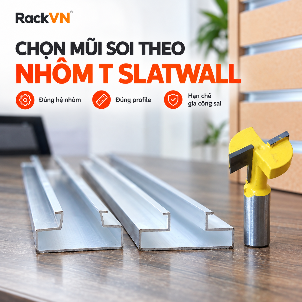 Cách chọn mũi soi khi tự sản xuất slatwall