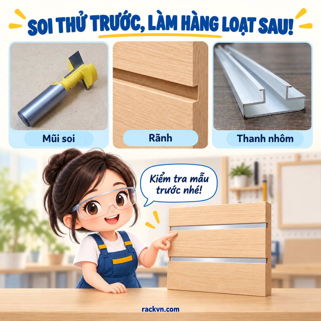 Làm thế nào để biết rãnh Slatwall đã phù hợp với cây nhôm?