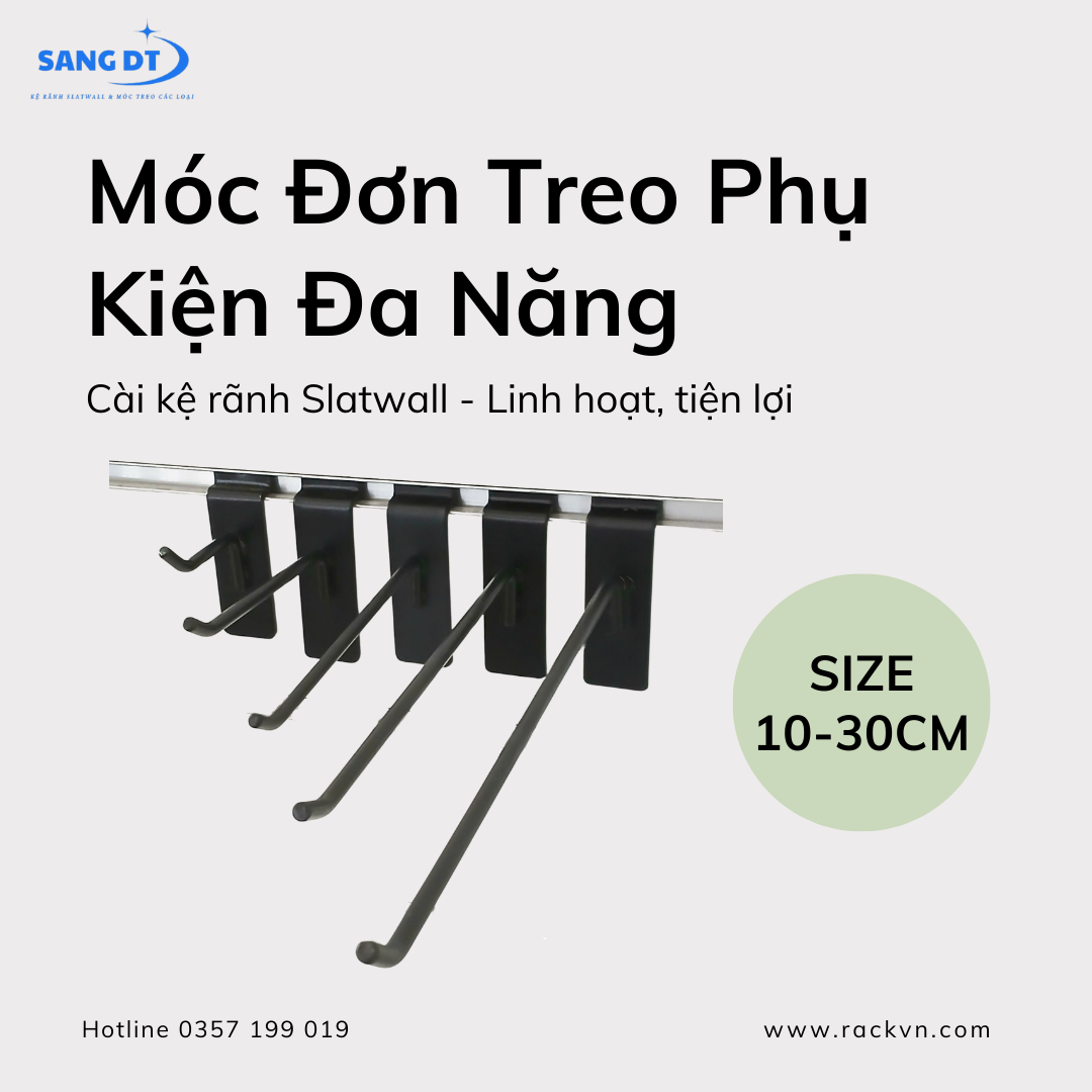kích thước móc đa dạng