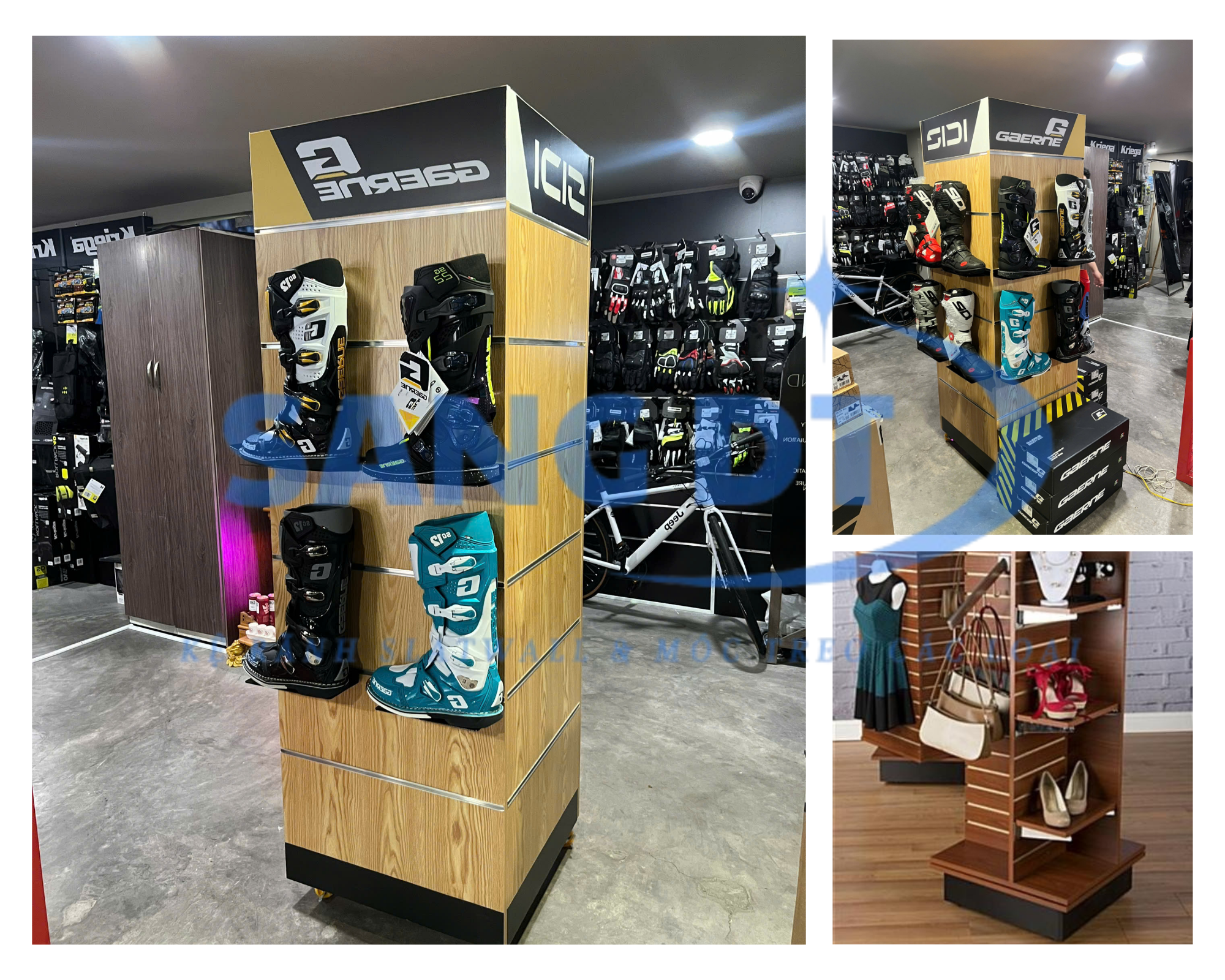 tủ rãnh âm slatwall di động