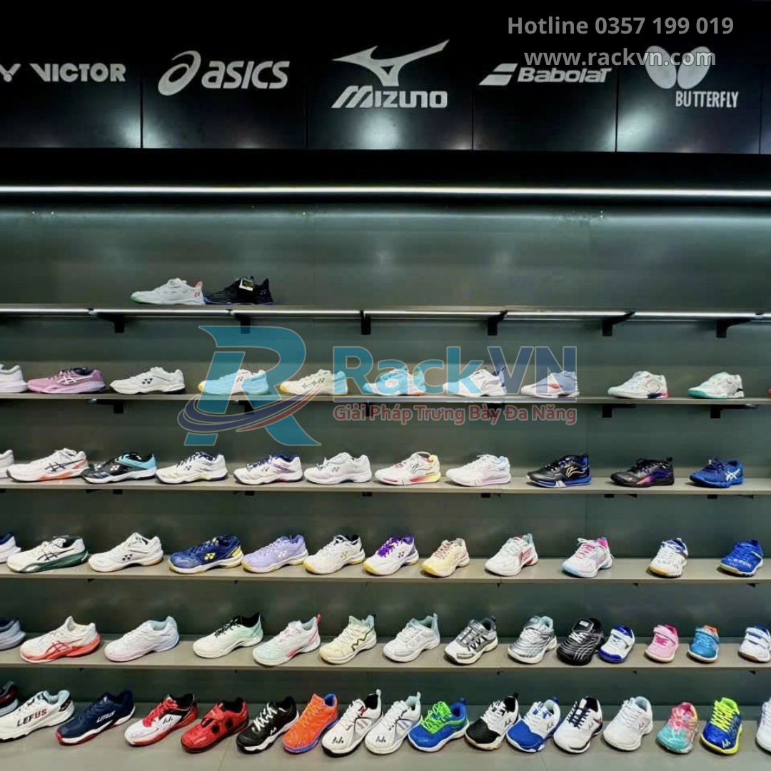 kệ trưng bày giày thể thao nhiều tầng