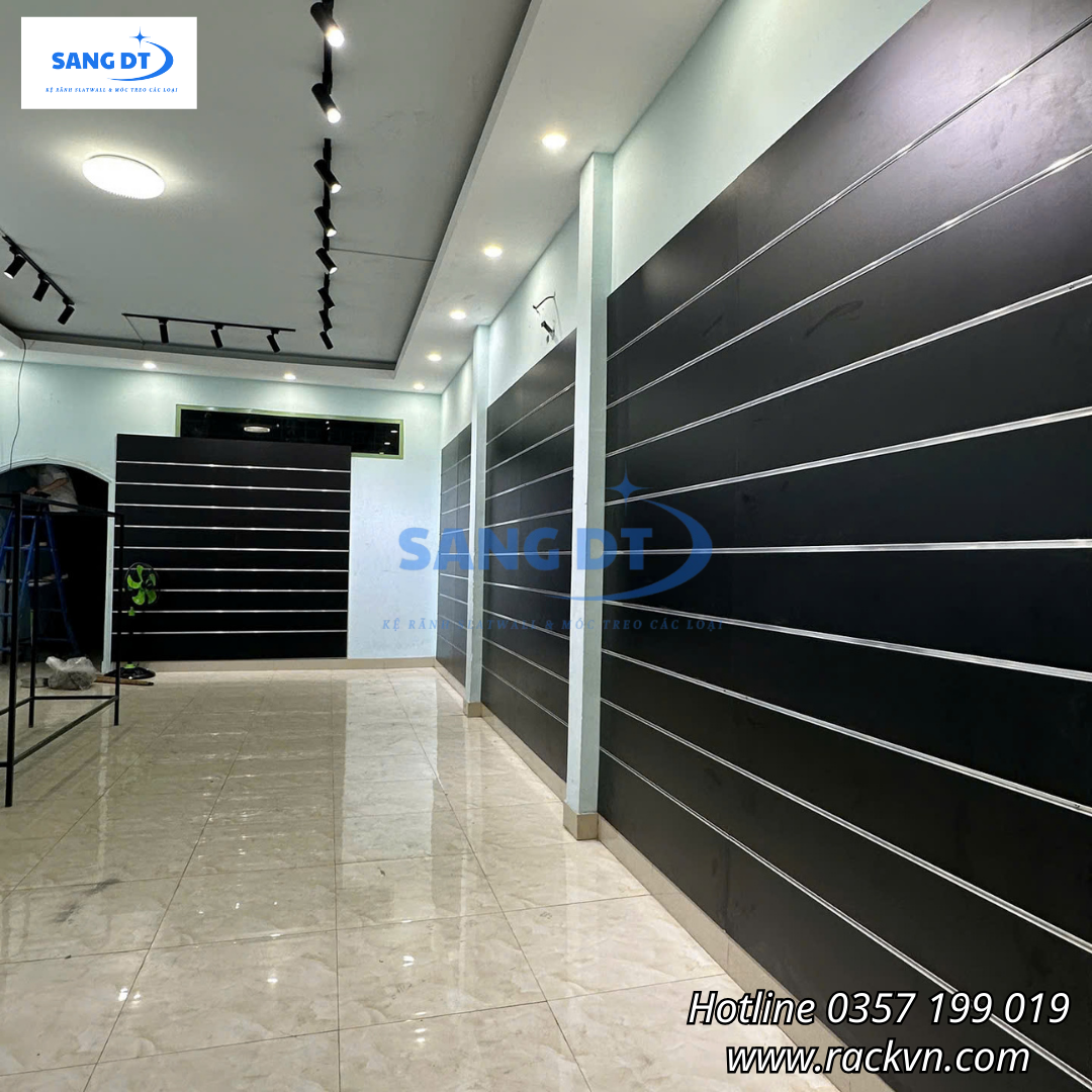 kệ trưng bày slatwall