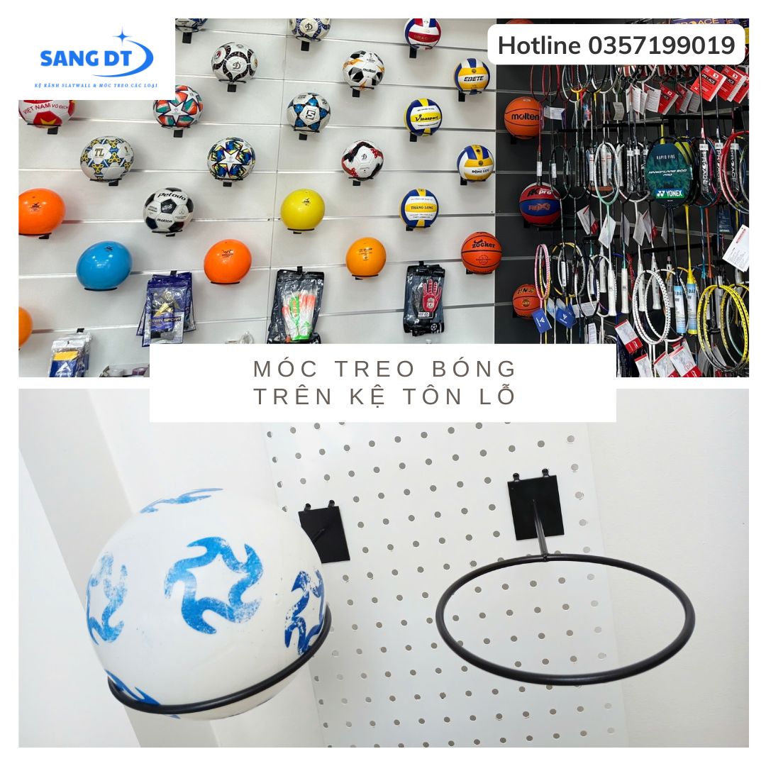 Móc treo bóng cho kệ lỗ