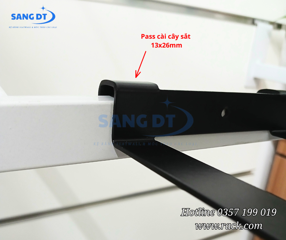 kệ giày chữ U cài khung sắt 13x26mm