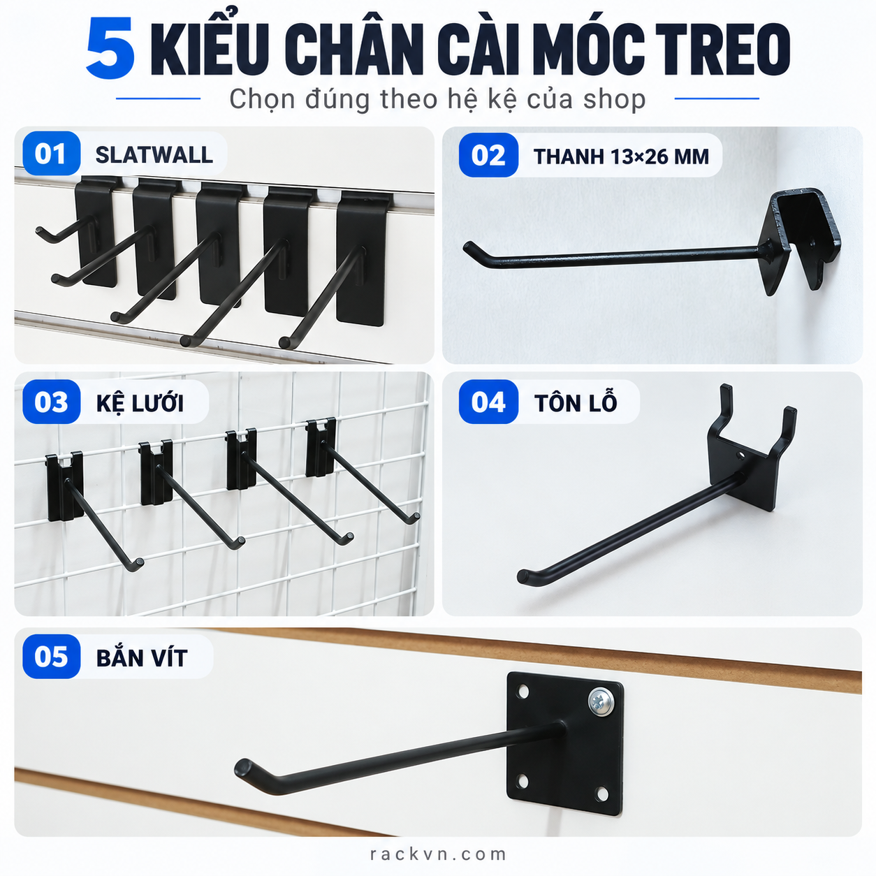 chọn chân cài trước khi làm hệ kệ