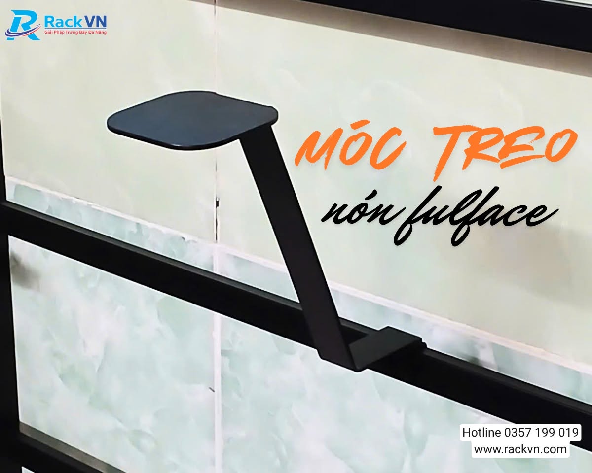 móc treo nón fullface được thiết kế riêng cho khung sắt 13x26mm