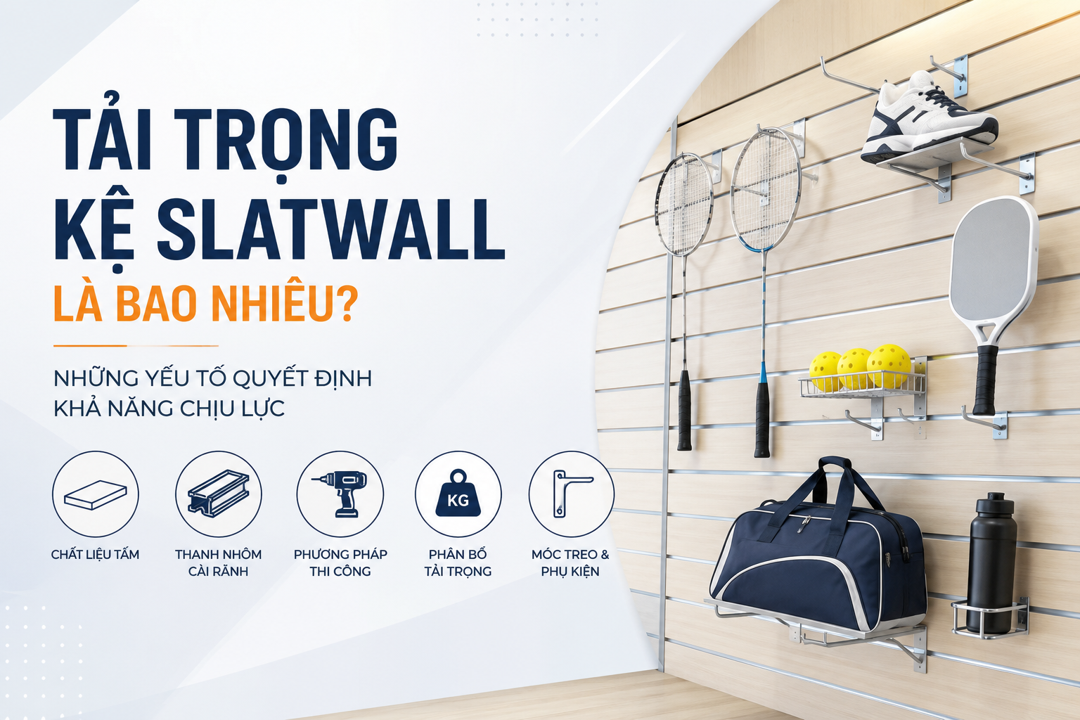 Kệ Slatwall Chịu Được Bao Nhiêu Kg?