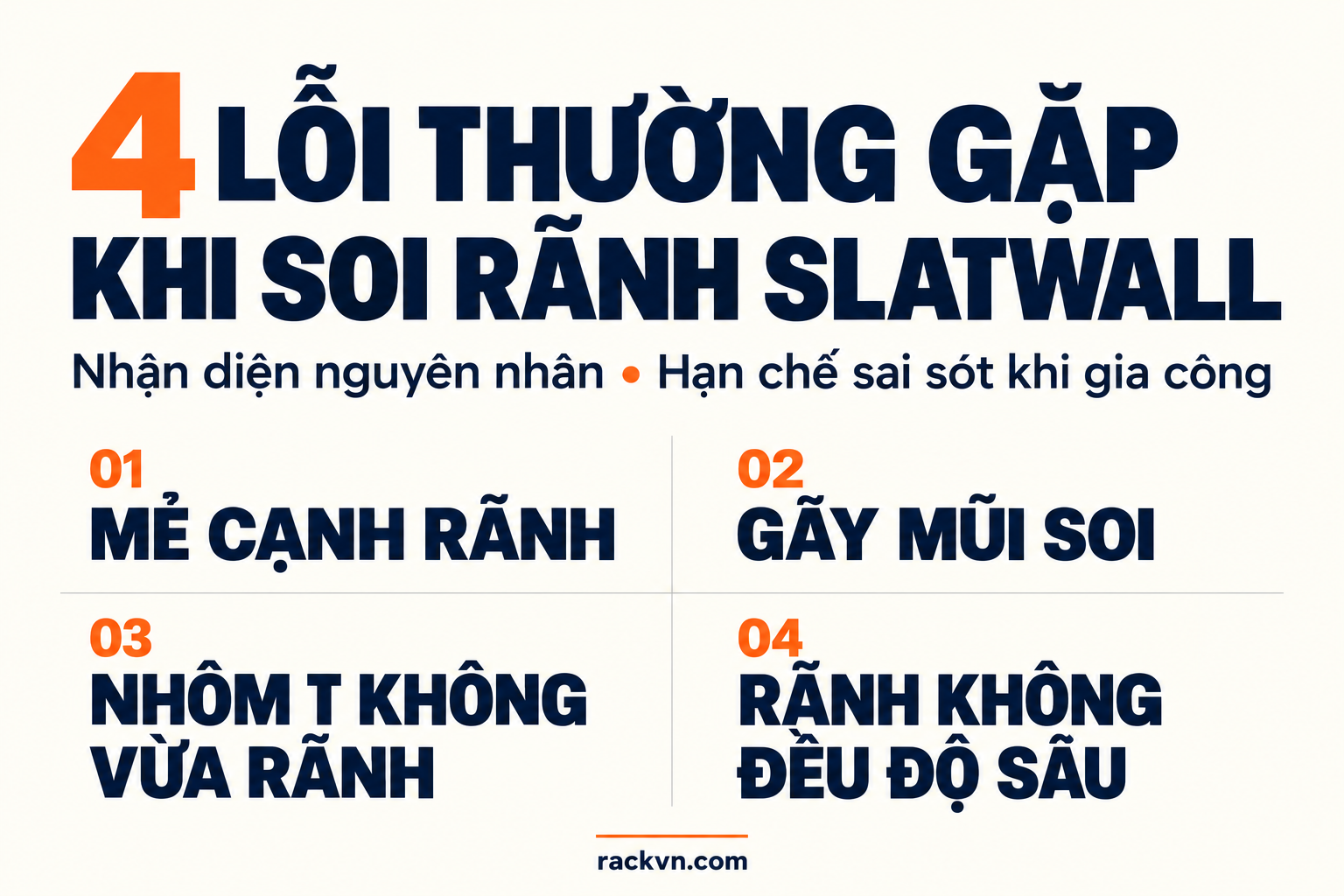 Các lỗi thường gặp khi soi rãnh Slatwall