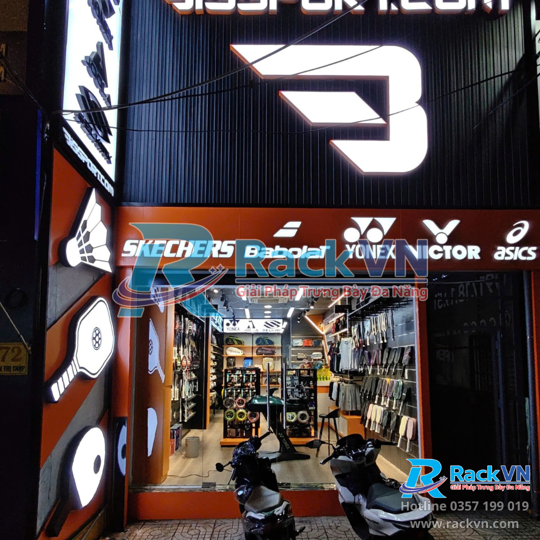 Thi công shop thể thao Bissport CN2 – RackVN tiếp tục đồng hành nâng tầm  không gian bán hàng