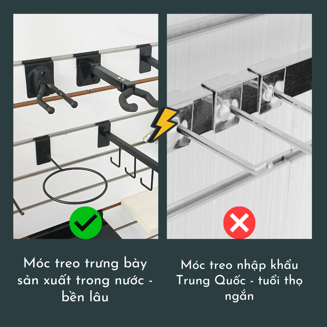 Móc treo trưng bày sản xuất trong nước – Giải pháp thay thế bền vững cho hàng nhập khẩu Trung Quốc
