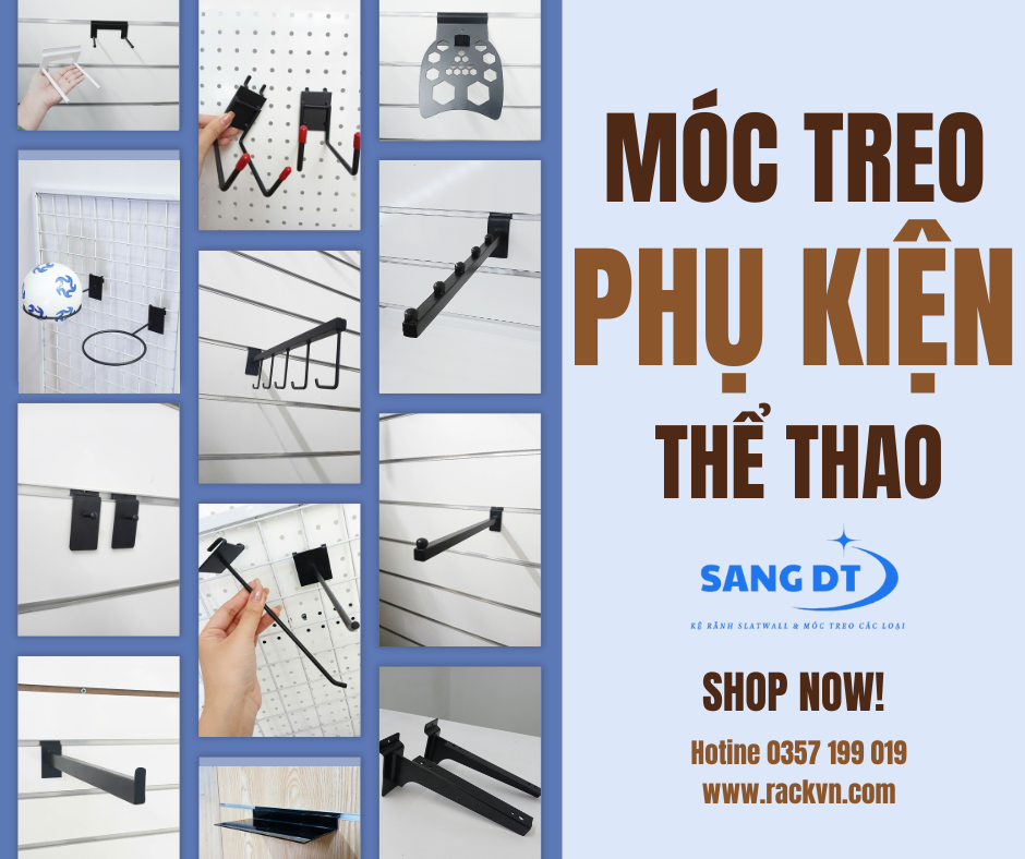 Chọn móc theo sản phẩm trưng bày