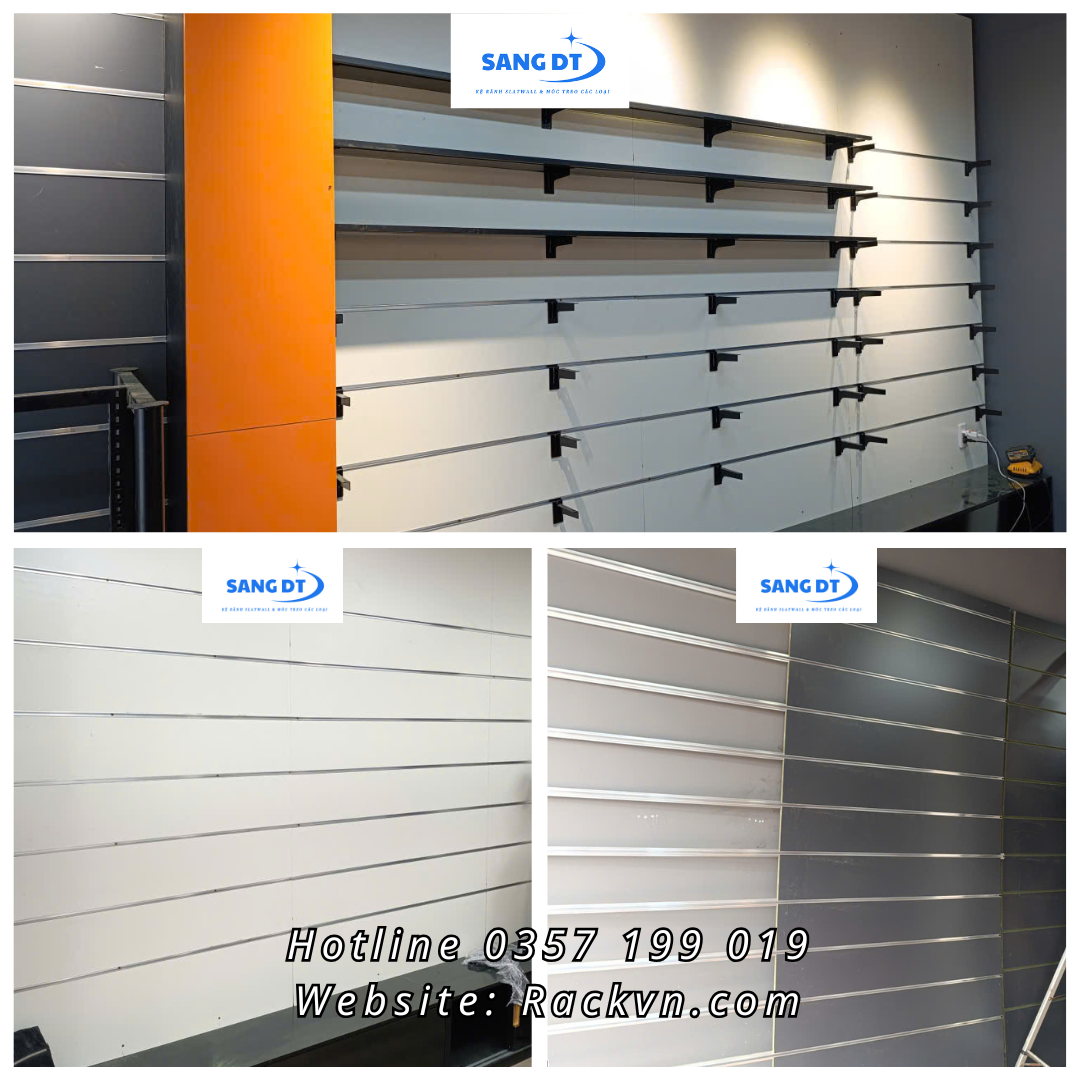 Kệ Slatwall – giải pháp linh hoạt cho mọi không gian cửa hàng