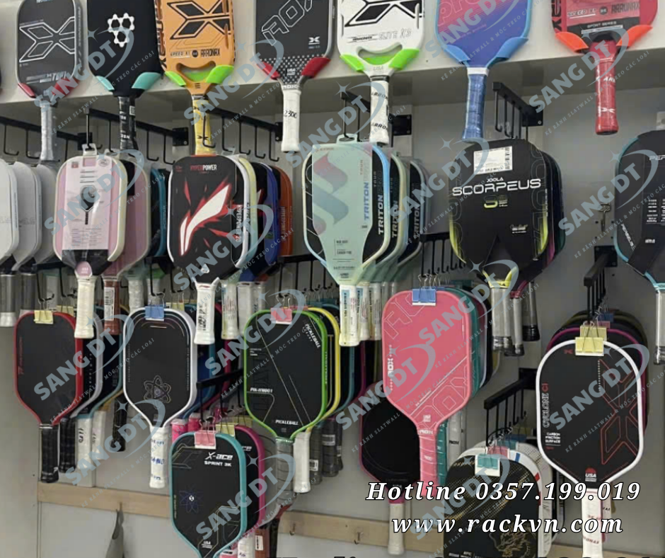móc 5 râu treo vợt pickleball