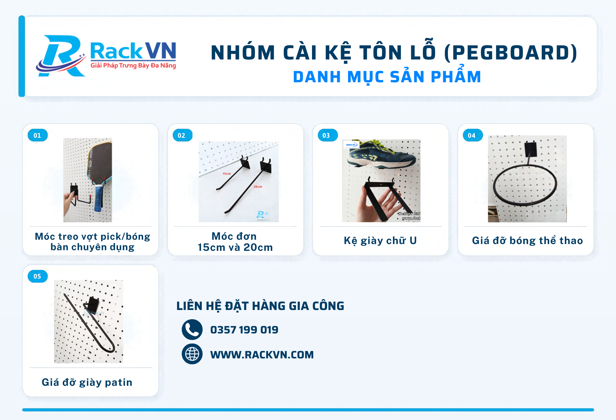 Bộ móc cài kệ tôn lỗ