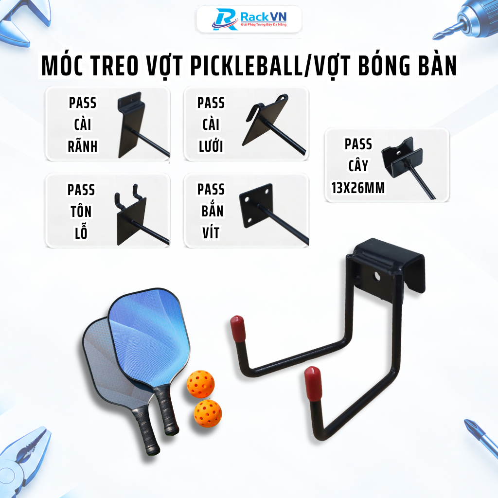 Móc treo vợt thể thao