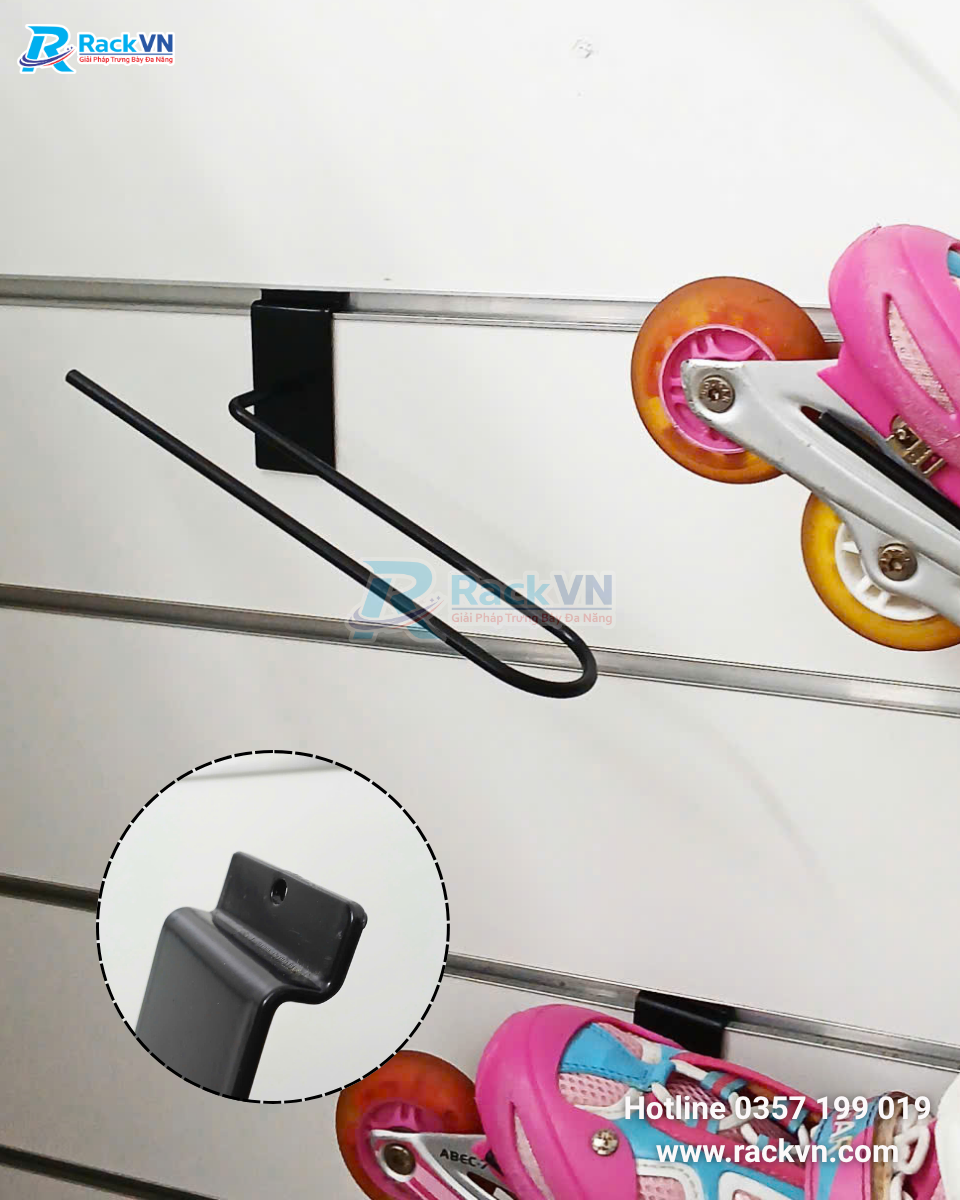 Giá đỡ giày trượt Patin cài kệ rãnh Slatwall
