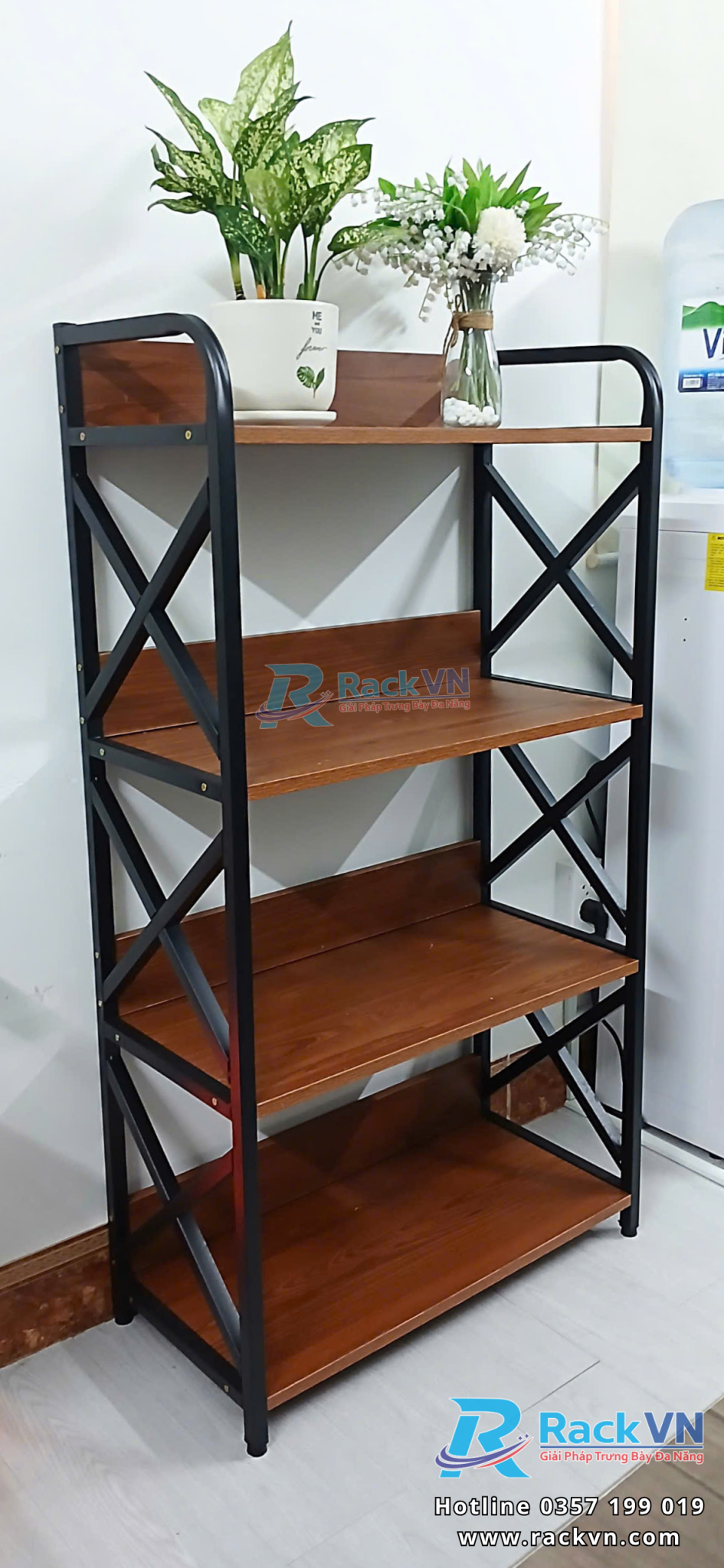 Kệ 4 tầng để đồ đa năng RackVN / Kệ gia dụng khung sắt sơn tĩnh điện