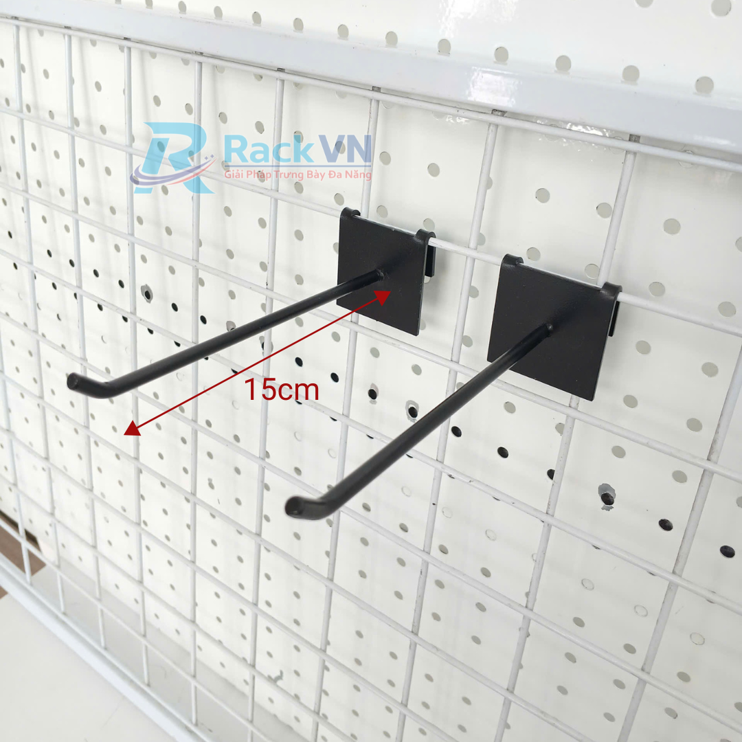 Móc đơn treo phụ kiện loại cài kệ lưới - 15cm