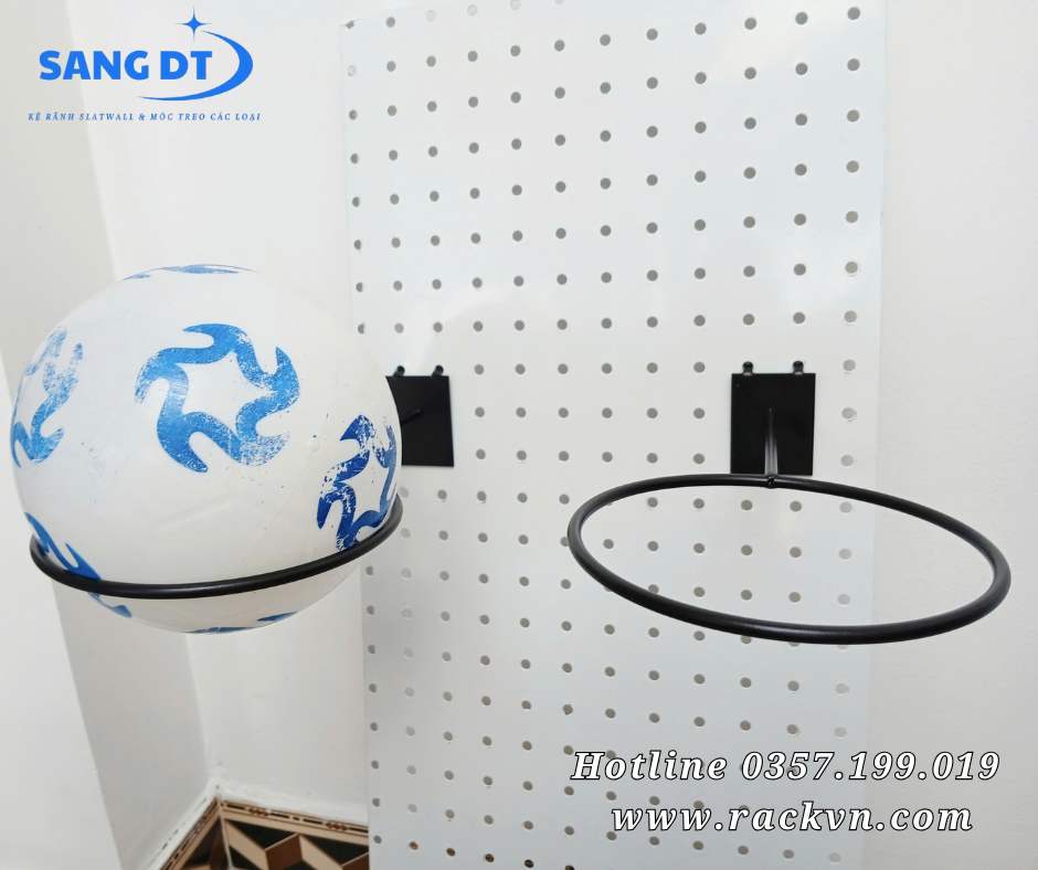 Móc treo trưng bày bóng cài kệ tole lỗ