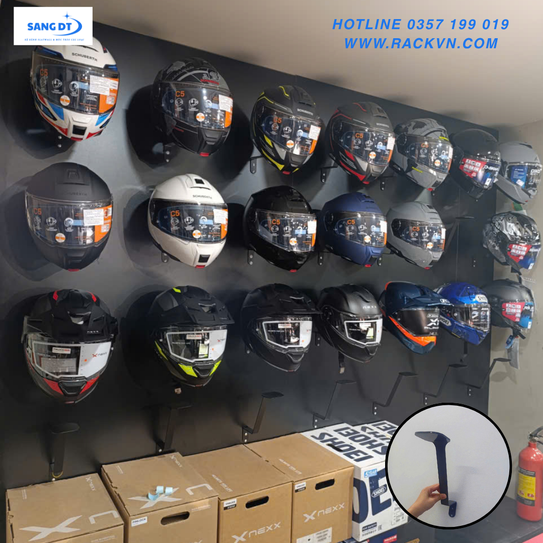 Móc treo trưng bày nón bảo hiểm fullface - MS01