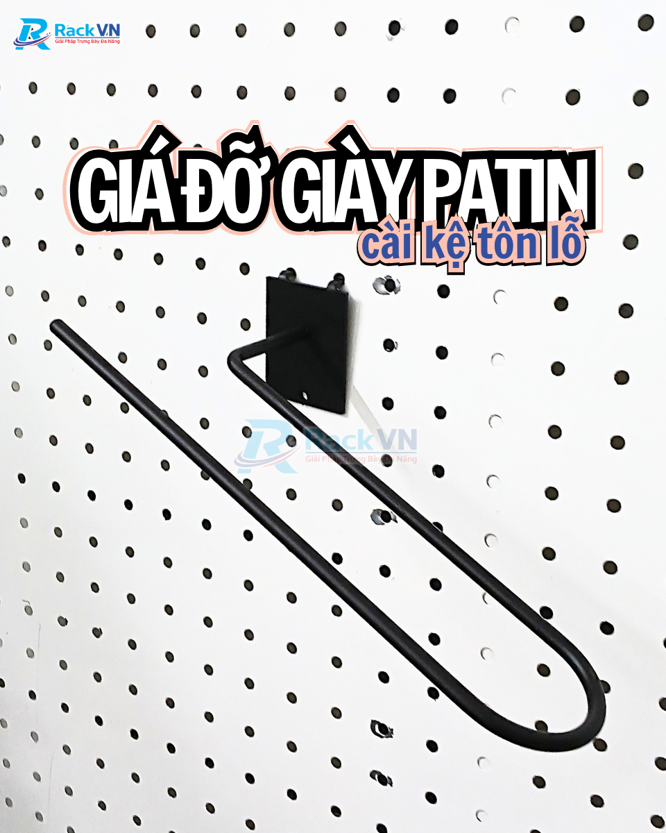 Giá đỡ giày trượt patin cài kệ tôn lỗ