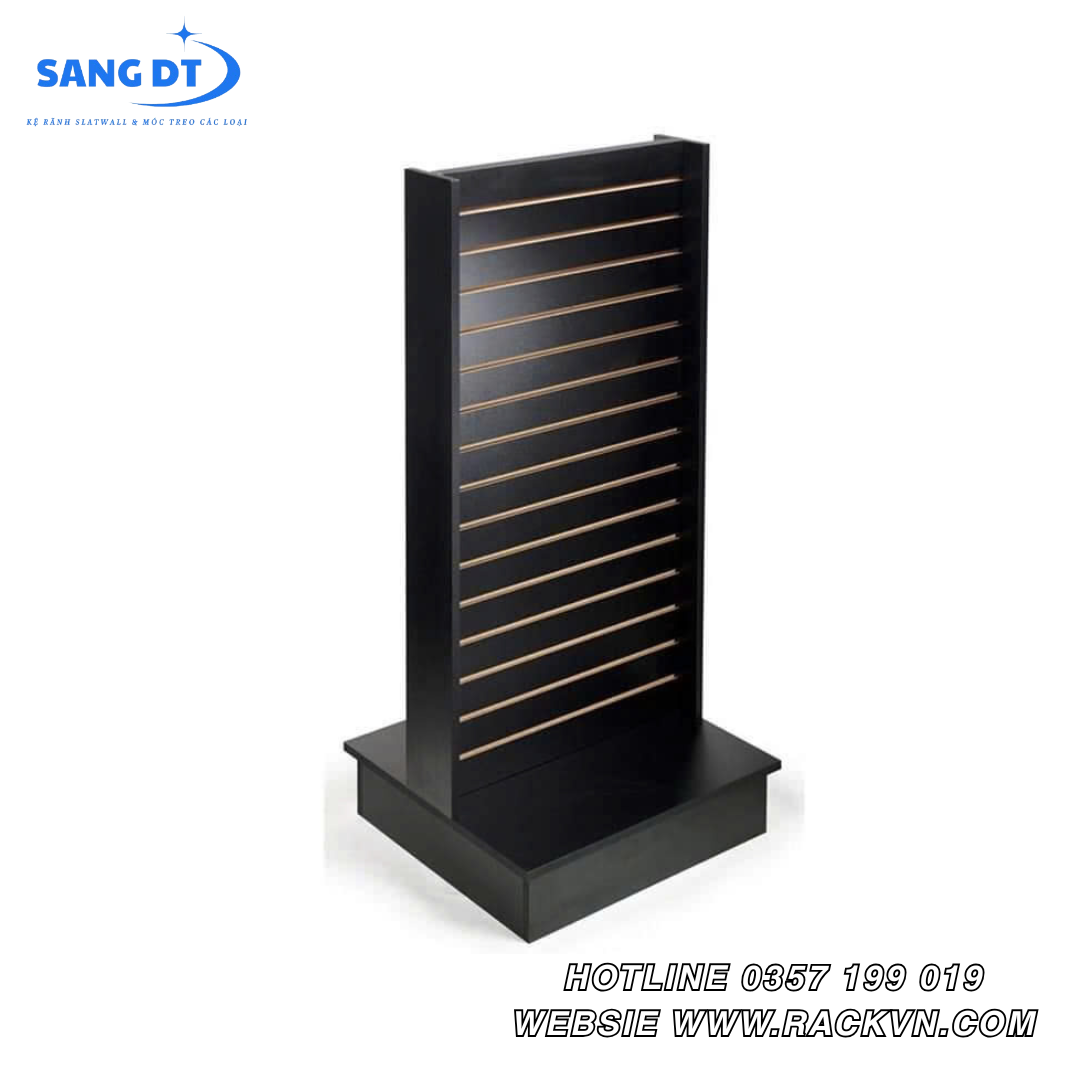 kệ trưng bày slatwall 2 mặt