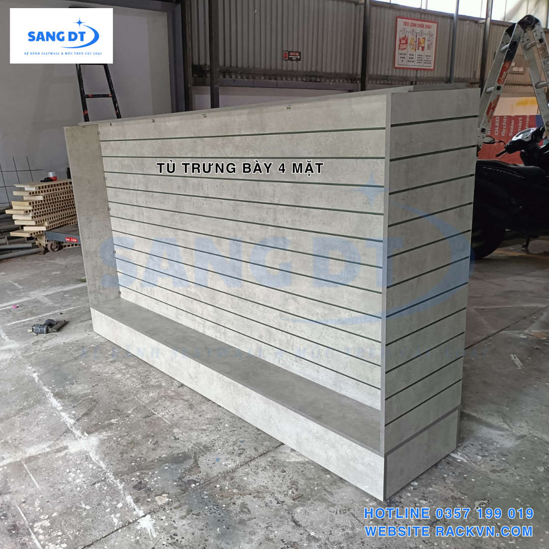kệ slatwall 4 mặt 